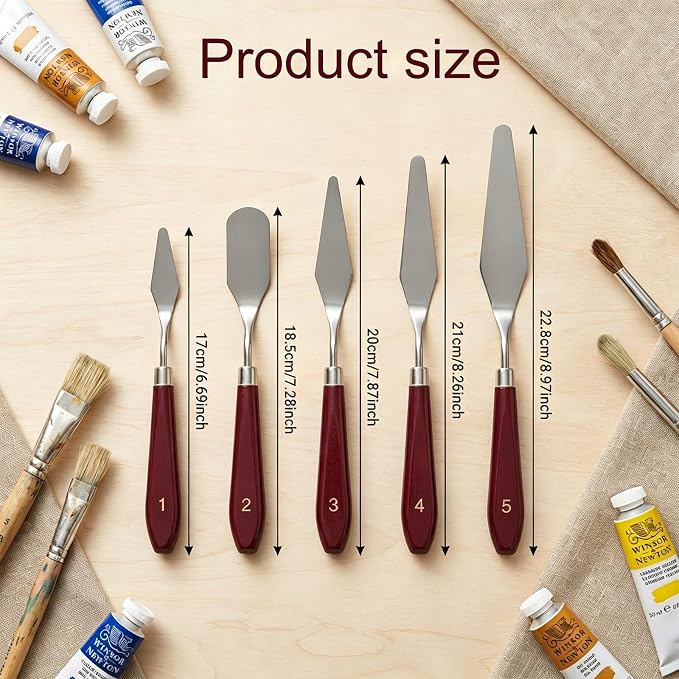 11 Pcs Stainless Steel Palette Knife Set – Professional Painting Knives - Image 2