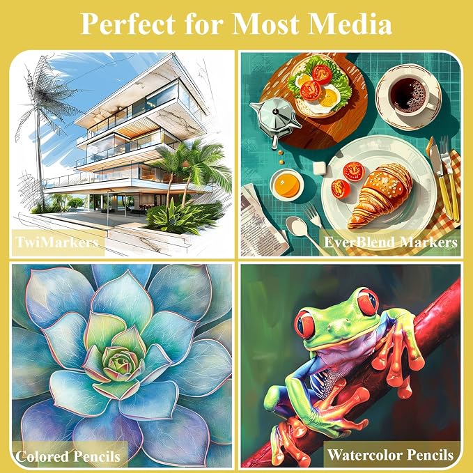 Fuxi Marker Pad Sketchbook 8.5 x 11, 60 Sheets Marker Paper Pad, 120lb/200gsm - Image 6