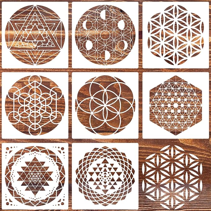 Sacred Geometry Stencil 8inch Reusable Stencils by zosylley