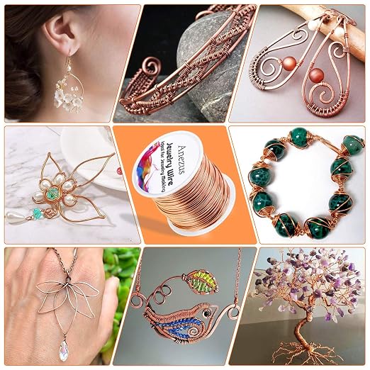 anezus 20 Gauge Jewelry Wire, 28 Yards Craft Wire Tarnish Resistant Copper - Image 7