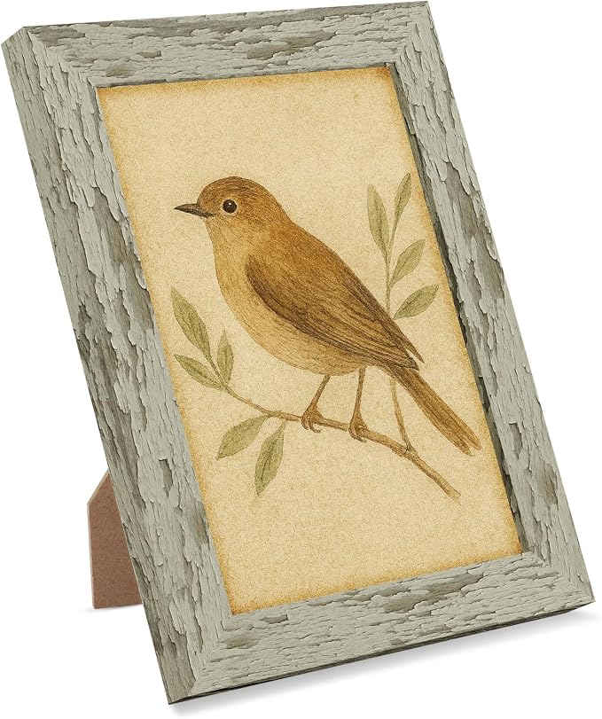 puthiac 5x7 Rustic Farmhouse Picture Frame, Taupe Grey, 1 Pack | Distressed MDF - Image 6