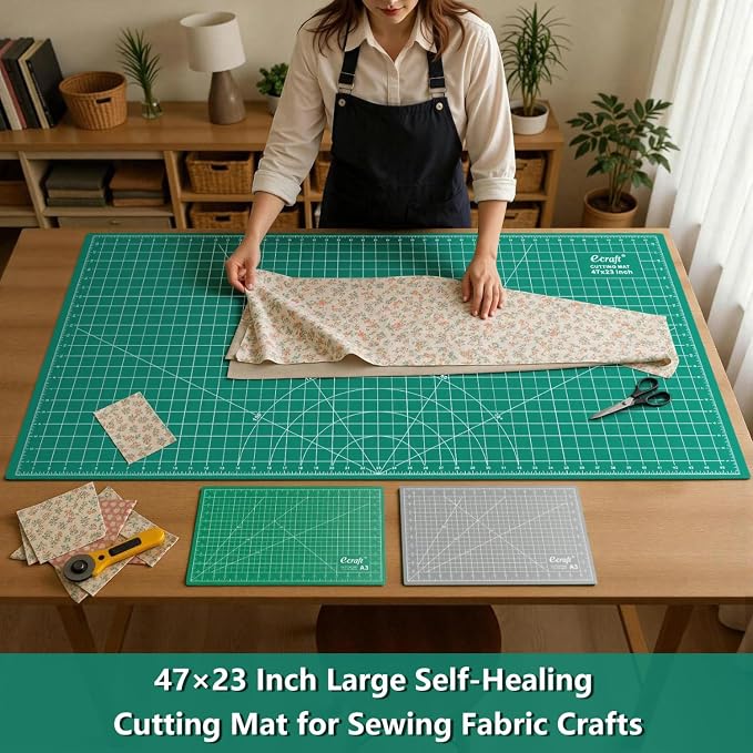 Ecraft 23"x47" Large Self Healing Non-Slip Cutting Mat, Double Sided 5-Ply - Image 7