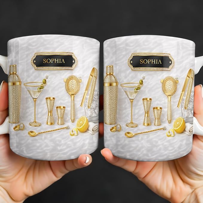 Personalized Cocktail Mug, Custom Name Coffee Cup - Image 5
