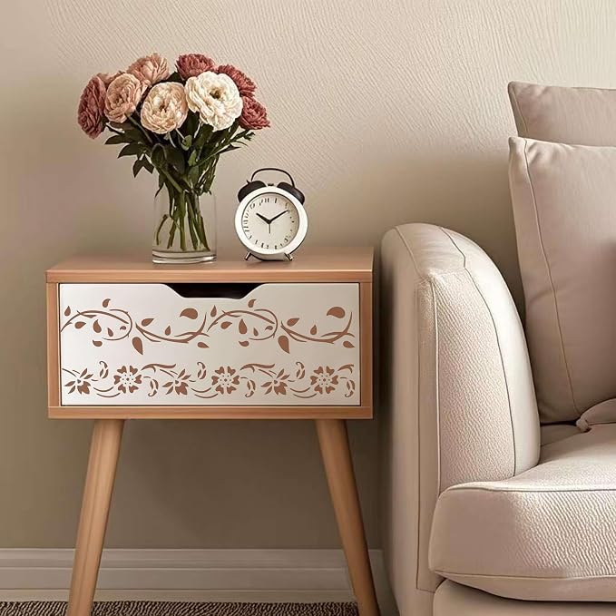 14 PCS Reusable Border Flower Stencils - Image 6