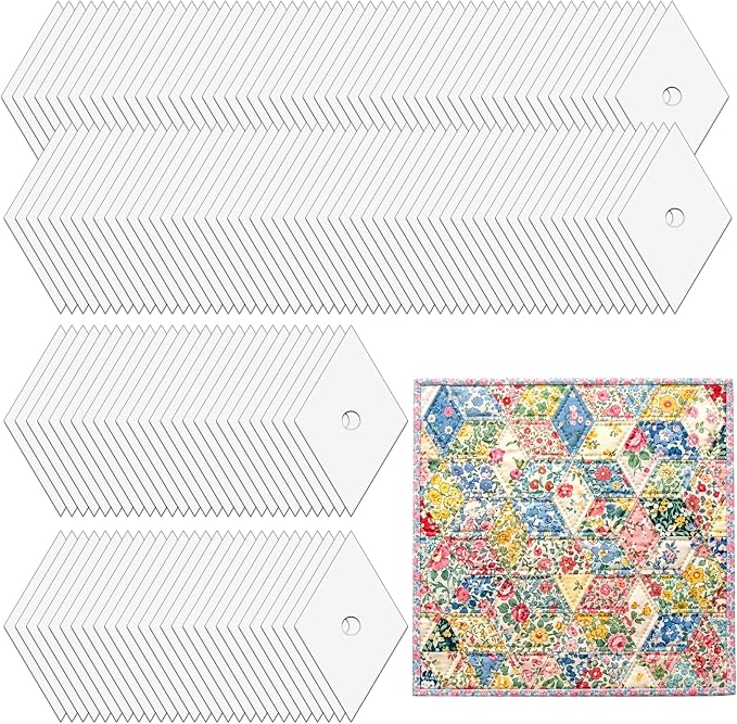 600 PCS 1" Diamond 60 Degrees Piecing Paper Templates, Quilting Templates by Neworkg
