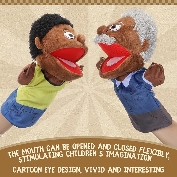 Lenwen 6 Pcs Family Hand Puppet Set Family Members Puppets - Image 4