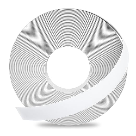 GSCIT Club White Melamine Edge Banding, 1 inch x 250ft Edge Banding with Hot Melt Adhesive Preglued Cabinet Edge Banding Flexible White Veneer Edging for Plywood