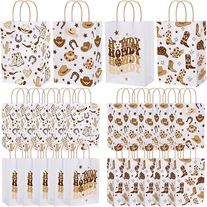 Gaillty 24 Pcs Cowboy Party Favor Bags Paper Western Gift Bags by Unknown