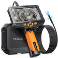 Triple Lens Borescope Inspection Camera, Teslong Professional Endoscope with Light, Digital Video Scope Camera, 5" IPS Screen, Waterproof Flexible Cable for Automotive/Home/Wall/Pipe/Car (10FT)