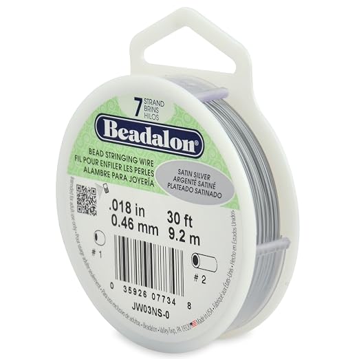 Beadalon 7-Strand Stainless Steel Beading Wire, Flexible & Durable Wire by Beadalon