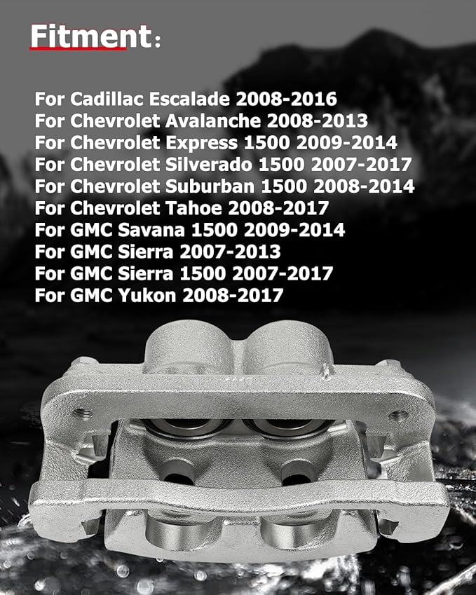 cciyu Front Left & Right Brake Calipers Assembly w/Bracket 18B4919 18B4918 For Cadillac 2007-2008,For Chevy 2005-2008,For GMC 2005-2008