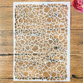 TIAMECH A4 Reusable Crackle Texture Stencil by TIAMECH