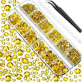 2000 Pcs Lemon Yellow Crystal Rhinestones Bulk by TecUnite