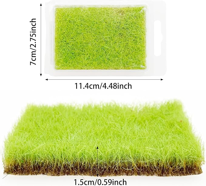 Woohome 2 PCS Model Grass Tufts Resin Static Scenery Model, Artificial Grass - Image 6