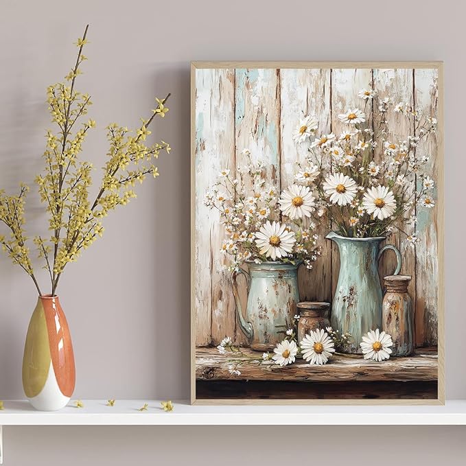 WUDWL Diamond Art Kits for Adults Beginner, DIY Rustic Daisy Diamond Painting - Image 5