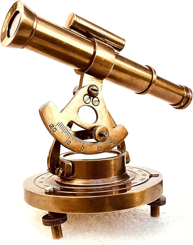 Brass Alidade Decorative Telescope 4" by aladean