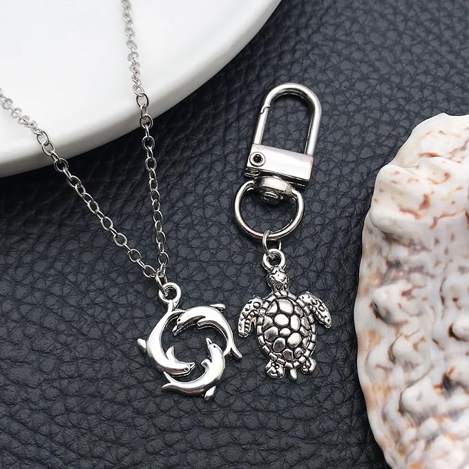 WOCRAFT 60pcs Antique Silver Ocean Charms Bracelet Charms - Image 6