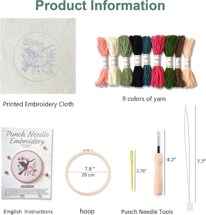 Myfelicity Punch Needle Embroidery Kit, Beginner Craft Set - Image 3