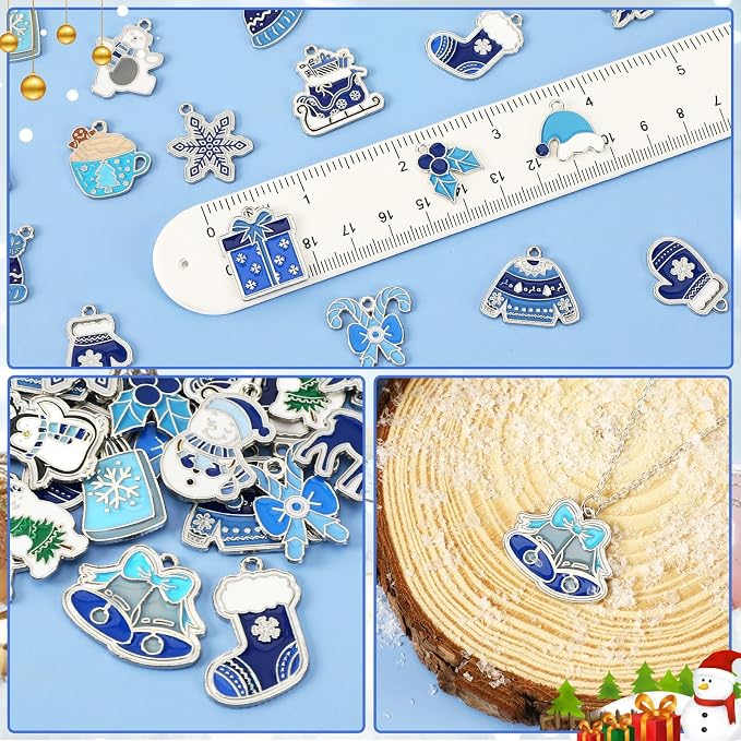 MARFOREVER 40Pcs/20 Pairs Winter Charms Christmas Charms - Image 5