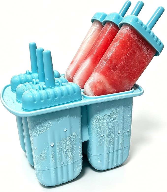 Popsicle Molds 6 Cavity Silicone Ice Pop Molds by AdWon
