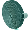 TNP Hook and Loop Tape Strap Cable Ties Fastener (Green) (15 Feet) - Sticky Self Adhesive Nylon Fabric Roll Wrap 0.75" Wide 5 Yards Reusable for Cutting Custom Length Cord Wire Fastening