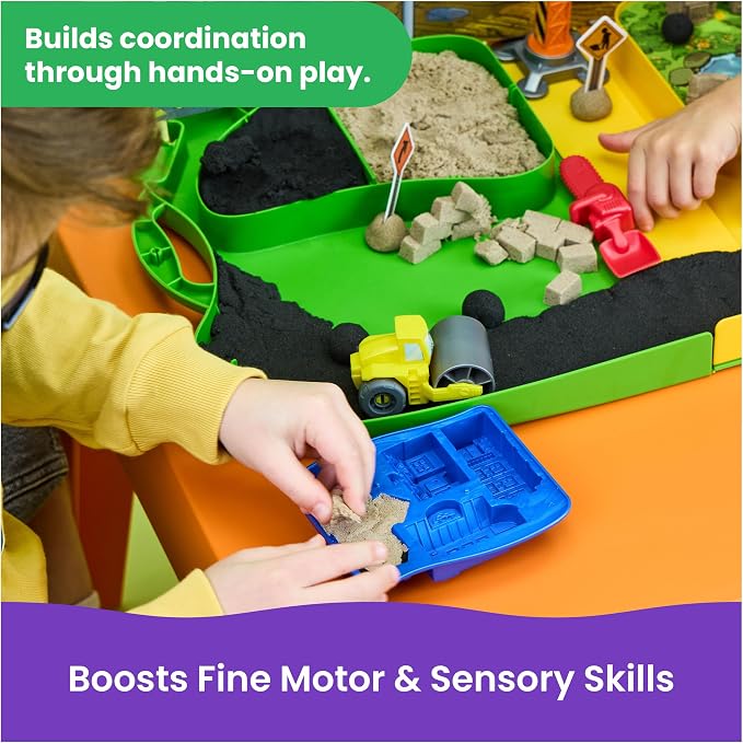 Kinetic Sand Construction Zone, Moldable Play Sand Sensory Toys, Ages 3+ - Image 6