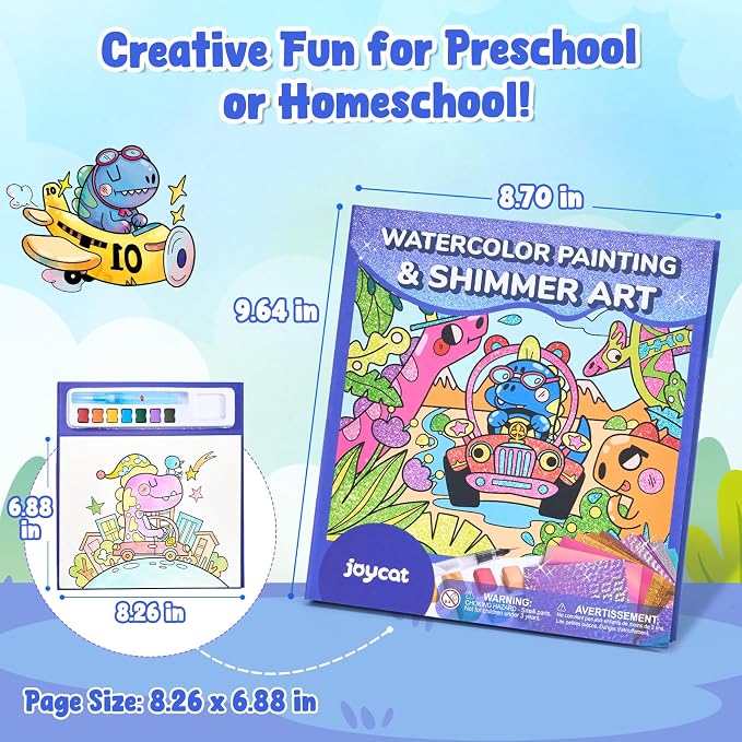 JoyCat Paint with Water Coloring Books & Shimmer Art | Art & Craft Activity - Image 6