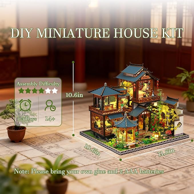 OZJAY Miniature House Kit, Mini House Building Kit - Image 3