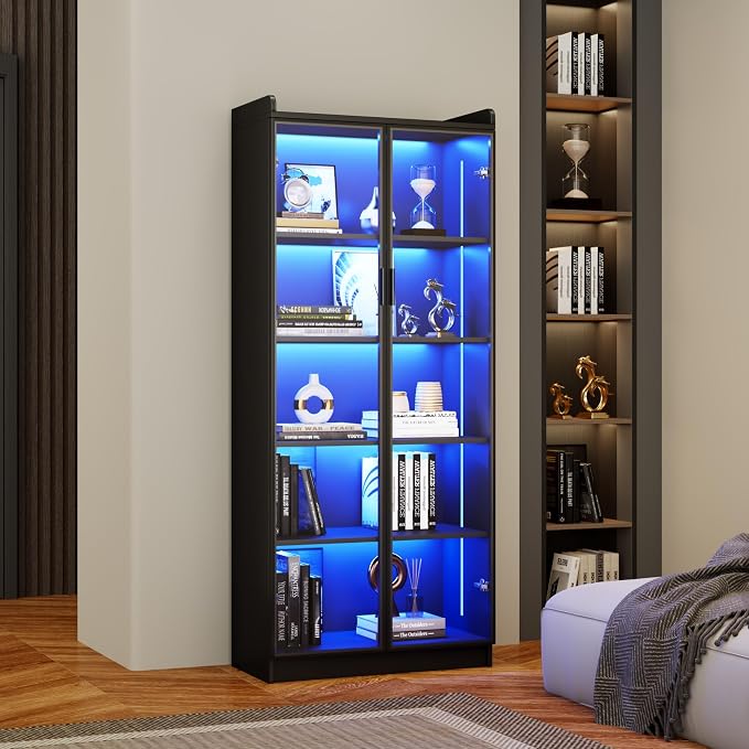 Dystler 65" Tall 5-Tier Display Cabinet - Image 8