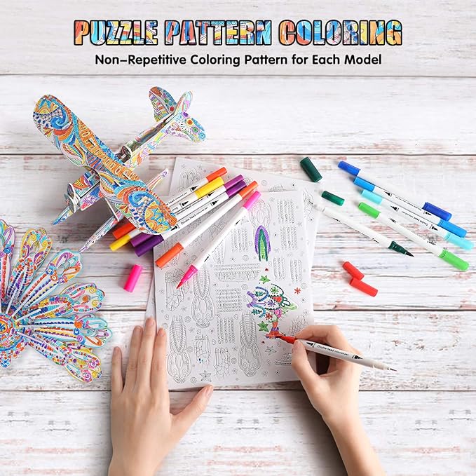 BEARUN 3D Coloring Puzzle Set, Arts and Crafts - Image 2