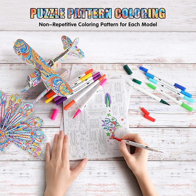 BEARUN 3D Coloring Puzzle Set, Arts and Crafts - Image 2