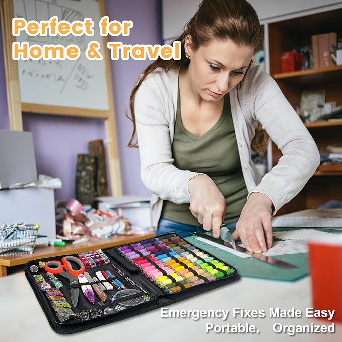 HYHJMISTY Sewing Kit for Adults, 50 Color Sewing Thread Kit, Portable - Image 7