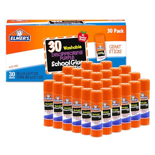 Elmer's Disappearing Purple School Glue Sticks, 22 Grams, Arts & Crafts by Unknown