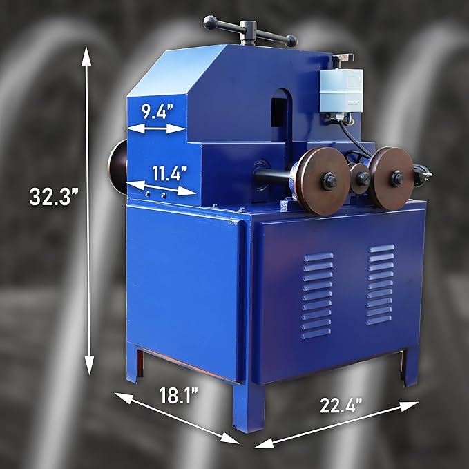Rolling Tube Bender Machine Heavy-Duty 1500W Electric Pipe Bender 17 Die Set 1400RPM for Stainless Steel/Plastic Pipes Industrial Metal Bending Tool with Safety Lock