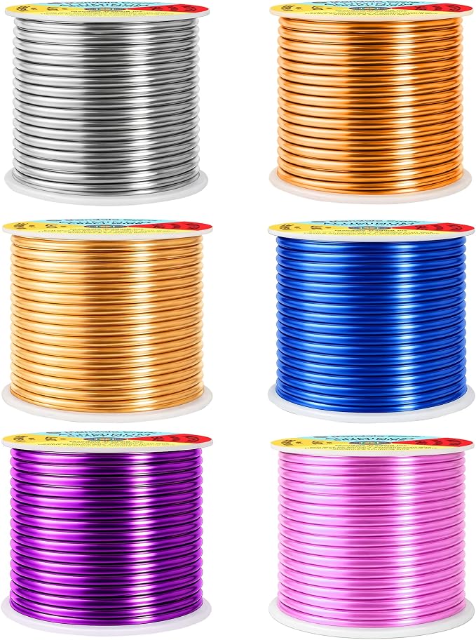 Mandala Crafts 10 GA Gold Blue Purple Assorted Anodized Aluminum Craft Wire | - Image 2