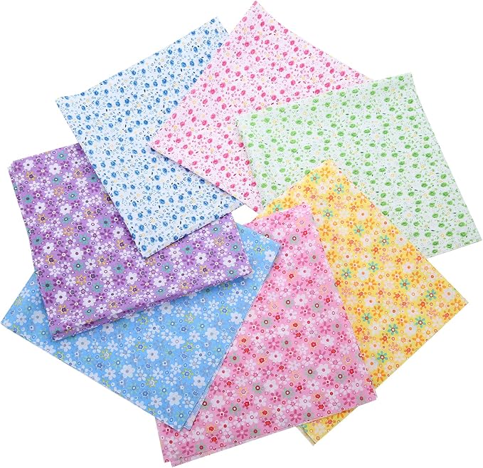 Cotton Fabric DIY Making Supplies Quilting Patchwork Fabric Fat Quarter Bundles by Antetek