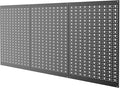 TORACK 3Pcs Metal Pegboard Panels for Garage Wall Utility Tools Storage Pegboard for Workbench, Modular Peg Board Tool Organizer Board Kit(Pack of 3, Black)