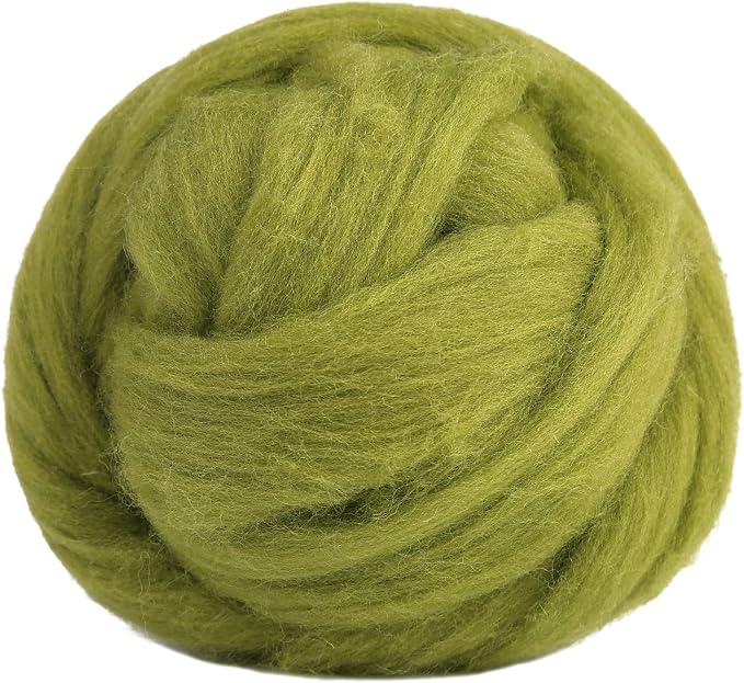 3.53oz Wool Roving, Wool Felting Supplies, Pure Wools, Chunky Yarn, Spinning by Jupean