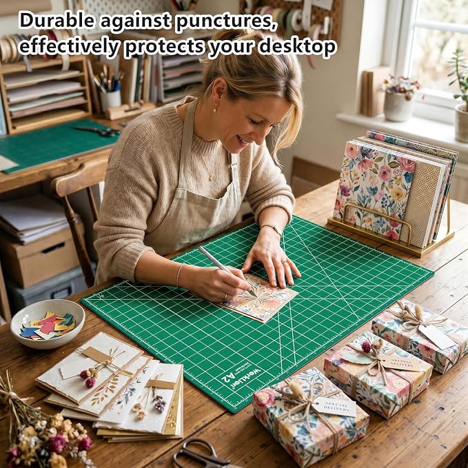 WORKLION 18'' x 24'' Large Self Healing PVC Cutting Mat, Double Sided, Gridded - Image 7