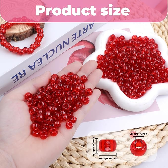 Plastic Pony Beads, for Bracelet, Hair Braiding, Friendship Bracelets, Jewelry - Image 2