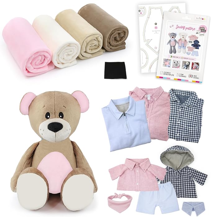 kullaloo Memory Bear Sewing Pattern & Fabric Kit Sew Cuddly teddys and Turn by kullaloo