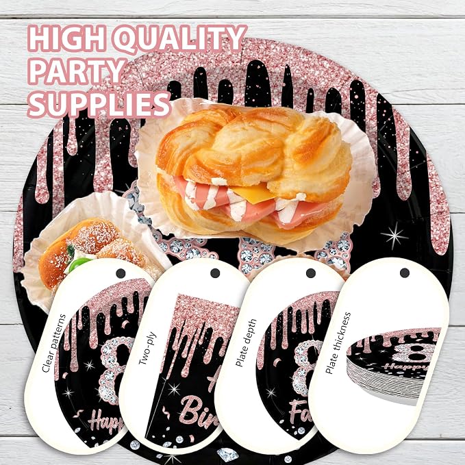 96 Pcs 80th Birthday Decorations - Image 6