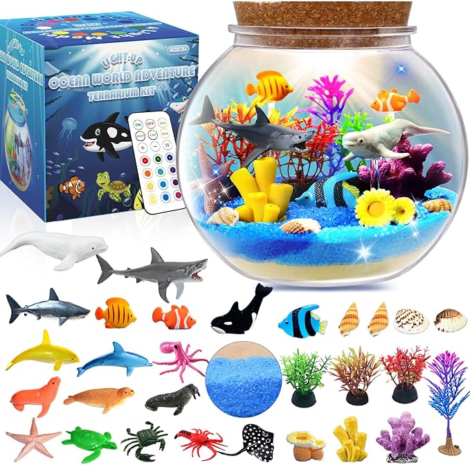 Ocean Light Up Terrarium Kit for Kids by Kiddgroo