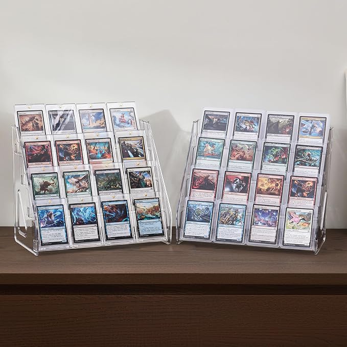 DEEIF 4 Tier Acrylic Trading Card Display Stand, Toploaders, PSA Graded Cards - Image 8