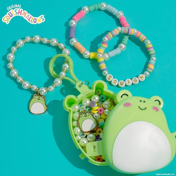 Original Squishmallows Wendy The Frog Bracelet Kit, Makes 3 Accessories - Image 4