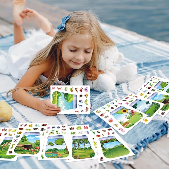 24 Sheets Insect & Bugs Jar Scene Stickers, Make Your Own Bug Jar Sticker - Image 7