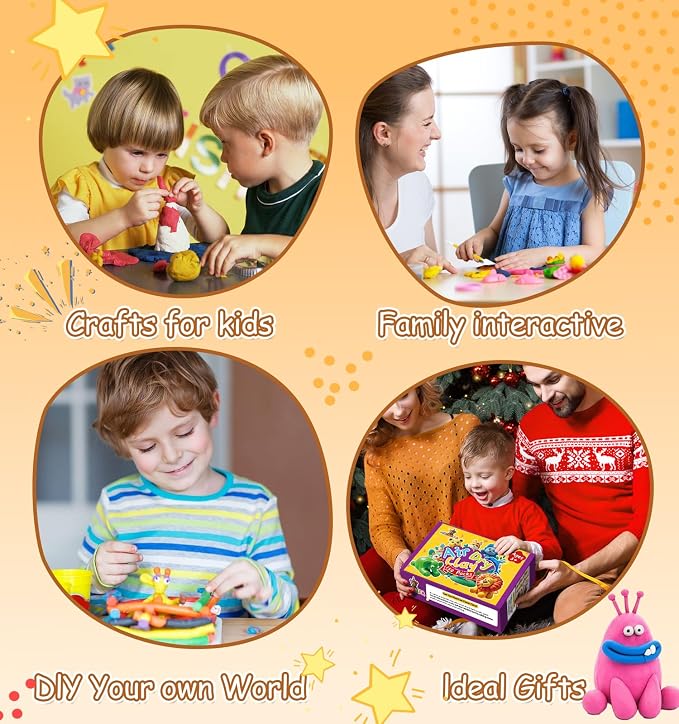 Air Dry Clay 100 Colors Foam Clay Non-Sticky Soft Air Dry Foam Clay, Moldable - Image 7