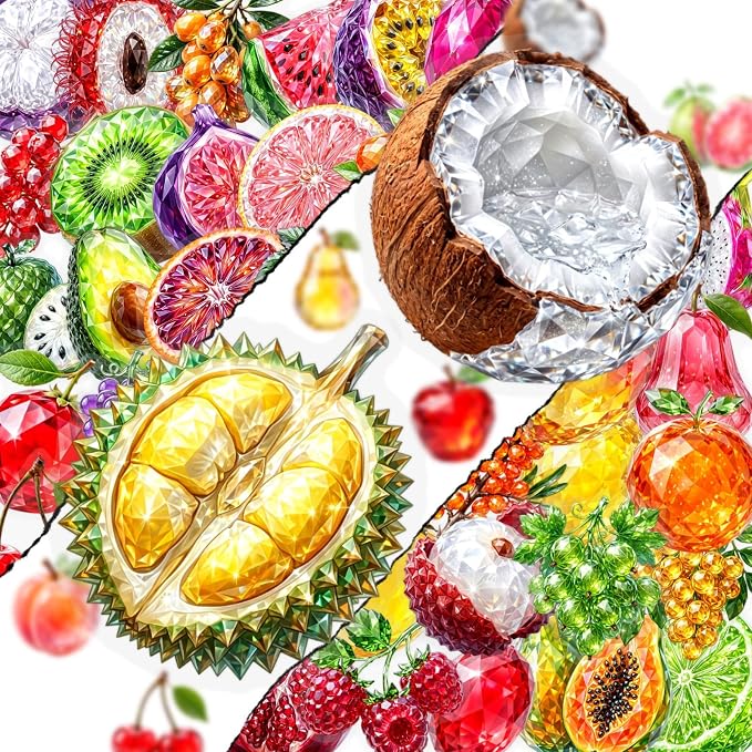50Pcs Crystal Fruit Aesthetic Stickers - Image 4