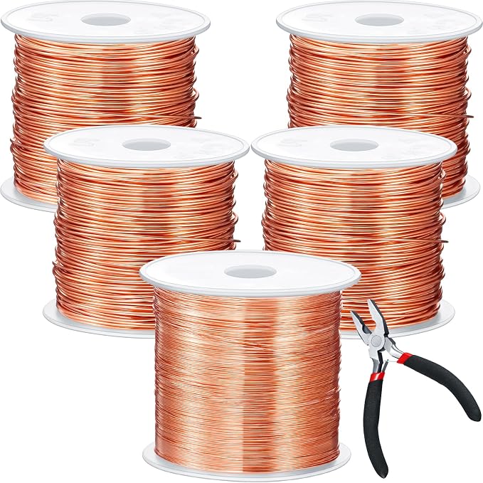 Funrous 5 Rolls 5 Size Jewelry Wire 18, 26 Gauge Copper Wire Kit Jewelry by Funrous