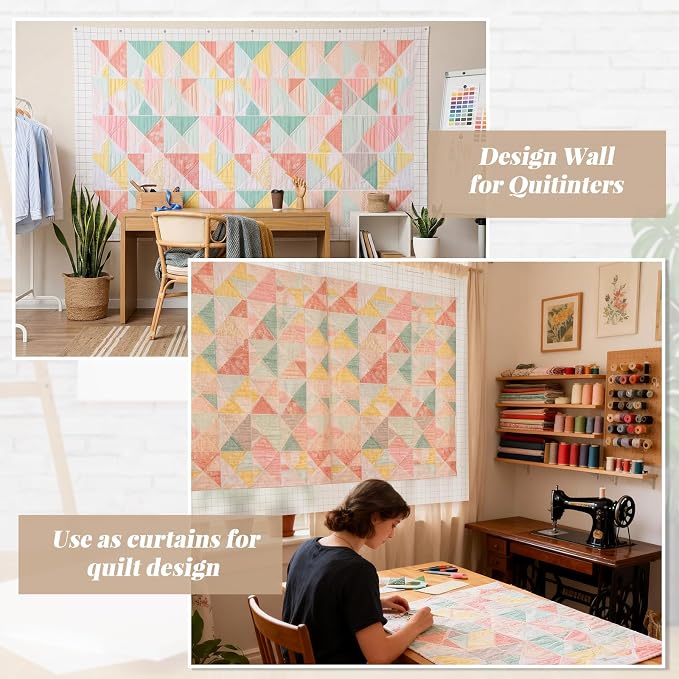 Buryeah 1 Pcs Quilt Design Wall Fabrics Large 106 in x 60 in - Image 5